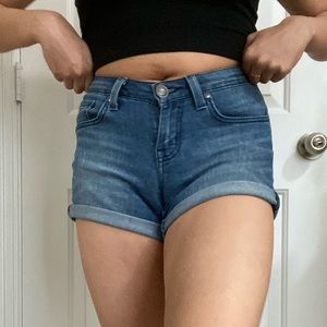 Rolled Hem Denim Shorts!